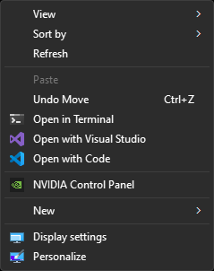 Old Windows 10 Context Menu